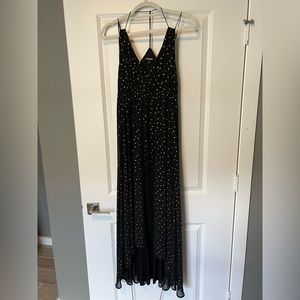 Black & Gold Starry Night Maxi Dress
